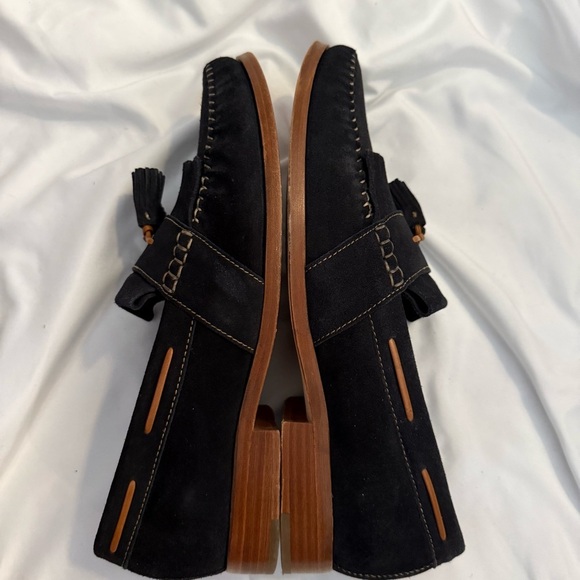 Like New Johnston & Murphy Navy Suede Tassel Kiltie Loafers main image 8